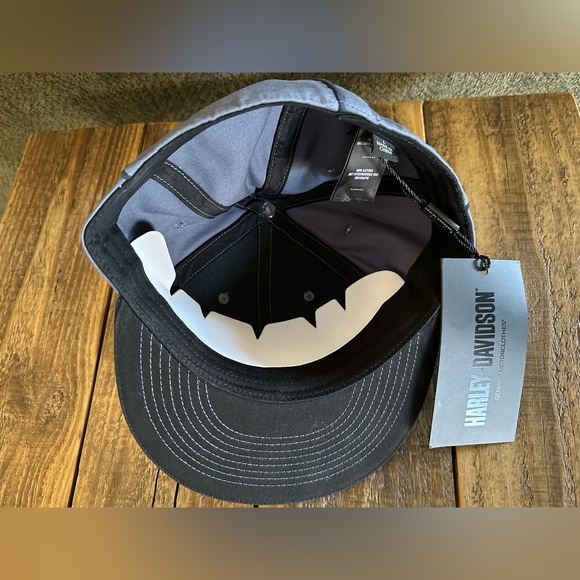 Harley Davidson Size 7 3/8 (L) Fitted Woven Adult BB Cap Hat Brand New - Picture 8 of 8